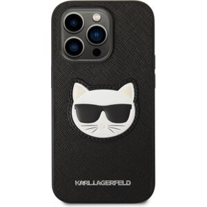 Karl Lagerfeld PU Saffiano Choupette Head kryt iPhone 14 Pro Max černý