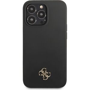Guess 4G Silicone Metal Logo kryt iPhone 13 Pro Max černý
