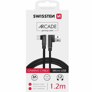 SWISSTEN Arcade Textile kabel USB / micro USB 1,2 M černý