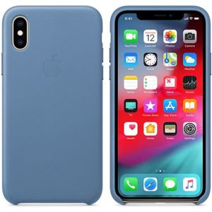 Apple kožené pouzdro iPhone XS chrpově modré