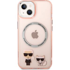 Karl Lagerfeld MagSafe kryt Karl and Choupette iPhone 14 Plus růžový