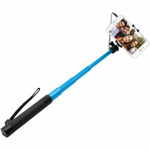 FIXED selfie tyč s kabelovou spouští modrá