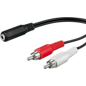 PremiumCord kabel Jack 3,5mm-2xCINCH F/M 1,5m