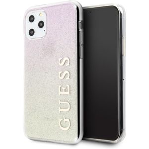 Guess Glitter Gradient kryt iPhone 11 Pro Max růžový