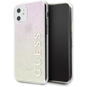 Guess Glitter Gradient kryt iPhone 11 růžový