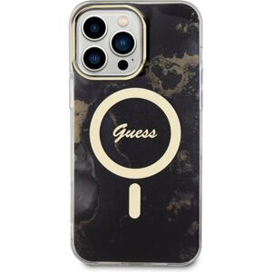 Guess Marble IML MagSafe kryt iPhone 14 Pro Max černý