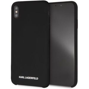 Karl Lagerfeld Silver Logo KLHCPXSLBKS Silicone Case iPhone X/XS černé