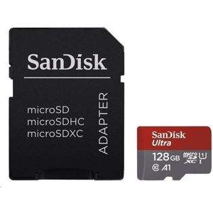 SanDisk Ultra microSDXC 128 GB A1 Class 10 UHS-I + adapter SD