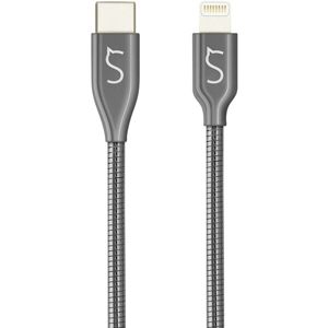 iWant certifikovaný kovový USB-C - Lightning kabel 1,2m vesmírně šedý