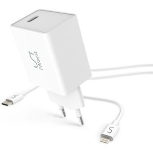 iWant USB-C PD síťová nabíječka s rychlo-nabíjením 18W + USB-C to Lightng kabel
