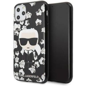 Karl Lagerfeld TPU Flower KLHCN58FLFBBK kryt iPhone 11 Pro černý