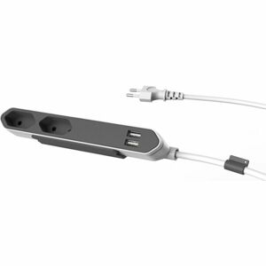 PowerCube Powerbar USB prodlužovací kabel šedý