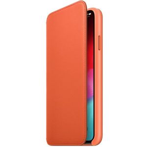Apple Folio kožené pouzdro iPhone XS Max temně oranžové