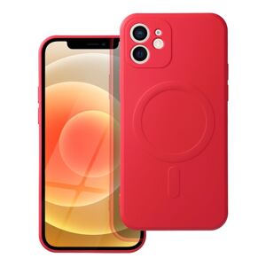 Smarty Mag silikonový kryt s MagSafe iPhone 12 Mini červený