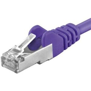 Premiumcord Patch kabel CAT 6a S-FTP RJ45-RJ45 AWG 26/7 1m fialový