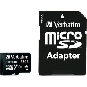 VERBATIM Premium U1 microSDHC 16GB 90MB/s + SD Adaptér