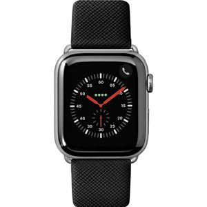 LAUT Prestige saffiánový řemínek Apple Watch 42/44 mm černý