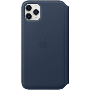 Apple Folio kožené pouzdro iPhone 11 Pro Max hlubinně modré