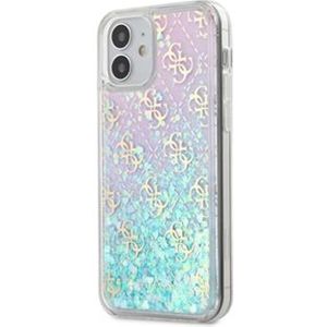 Guess 4G Liquid Glitter kryt iPhone 12 mini 5.4" duhový