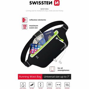 Swissten Line sportovní pouzdro kolem pasu černé