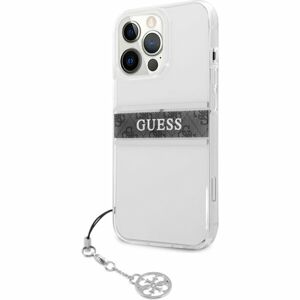Guess PU/TPU 4G Grey Stripe Case iPhone 13 Pro Max čirý/šedý