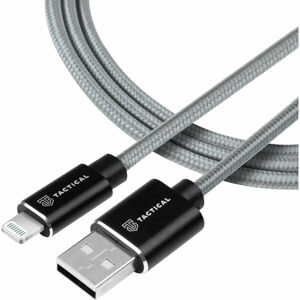 Tactical Fast Rope Aramid Cable USB-A/Lightning MFI 1m šedý