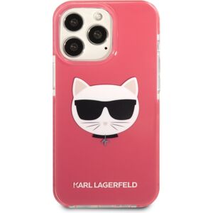 Karl Lagerfeld TPE Choupette Head Kryt iPhone 13 Pro Max Fuchsia