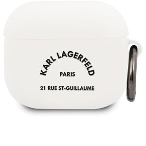 Karl Lagerfeld Rue St Guillaume silikonové pouzdro pro Airpods 3 bílé