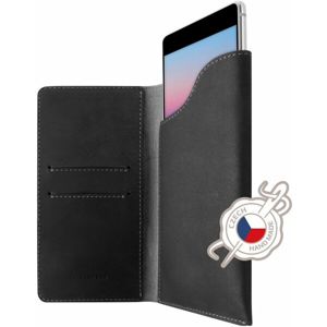 FIXED Pocket Book kožené pouzdro Apple iPhone XR šedé