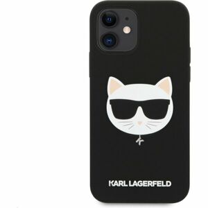 Karl Lagerfeld Choupette Head silikonový kryt iPhone 12 mini černý
