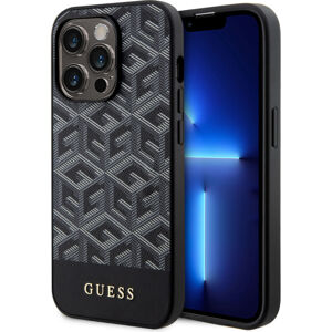 Guess PU G Cube MagSafe kryt iPhone 15 Pro černý