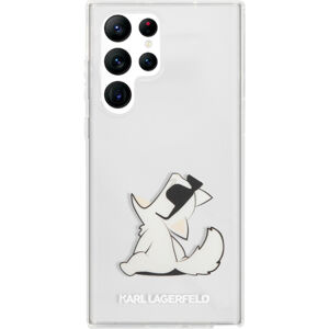 Karl Lagerfeld PC/TPU Choupette Eat Zadní Kryt Samsung Galaxy S22 Ultra čirý