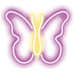 Neolia dekorativní LED neon Motýl růžový