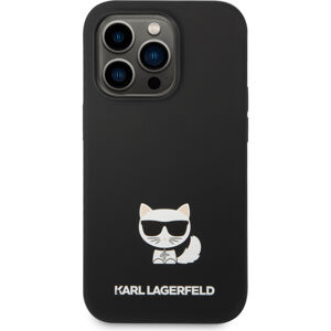 Karl Lagerfeld Liquid Silicone Choupette kryt iPhone 14 Pro Max černý