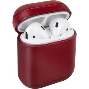 UNIQ Terra kožené ochranné pouzro pro Apple AirPods červené