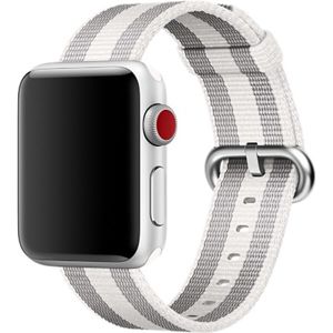 Apple Watch řemínek z tkaného nylonu s proužky 38mm bílý