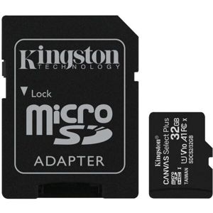 Kingston Canvas Select Plus microSDHC 32GB A1 Class 10 100MB/s + adaptér