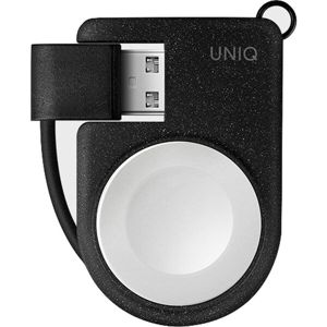 UNIQ Cove nabíjecí stojánek pro Apple Watch s USB-A kabelem tmavě šedý