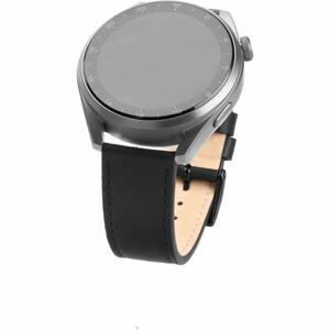FIXED Leather Strap kožený řemínek s šířkou 22mm pro smartwatch černý