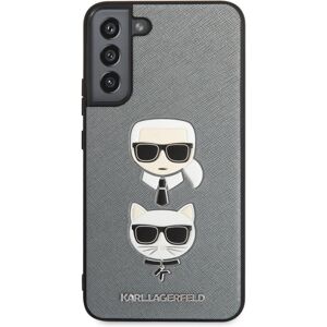 Karl Lagerfeld Saffiano K&C Heads Kryt Samsung Galaxy S22+ stříbrný