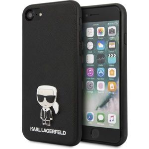 Karl Lagerfeld Saffiano Iconic kryt iPhone SE (2020)/8/7 černý