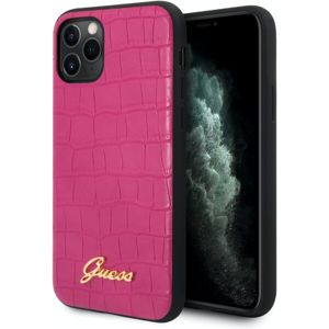 Guess Croco kryt iPhone 11 Pro Max růžový