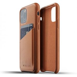 Mujjo Full Leather Wallet pouzdro iPhone 11 Pro žlutohnědé