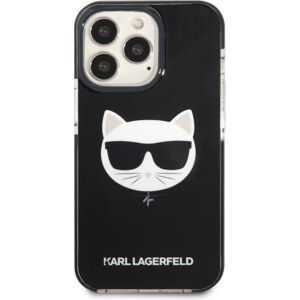 Karl Lagerfeld TPE Choupette Head Kryt iPhone 13 Pro Max černý
