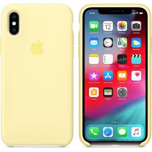 Apple silikonový kryt iPhone XS jemně žlutý