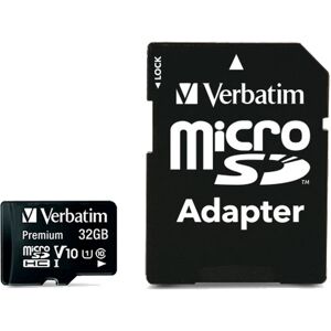 VERBATIM MicroSDHC Premium karta 32GB + SD adaptér