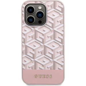 Guess PU G Cube MagSafe kryt iPhone 14 Pro růžový