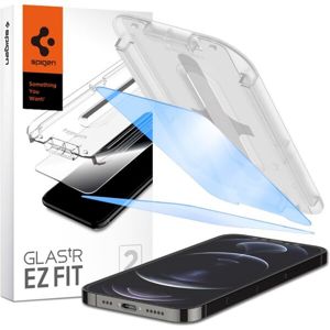 Spigen Glas tR EZ Fit Antiblue tvrzené sklo iPhone 12 / 12 Pro 2 ks čiré