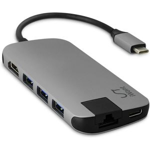 iWant USB-C Multimedia HUB HDMI/Ethernet/USB-C (3.gen) vesmírně šedý