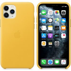 Apple kožený kryt iPhone 11 Pro Max hřejivě žlutý